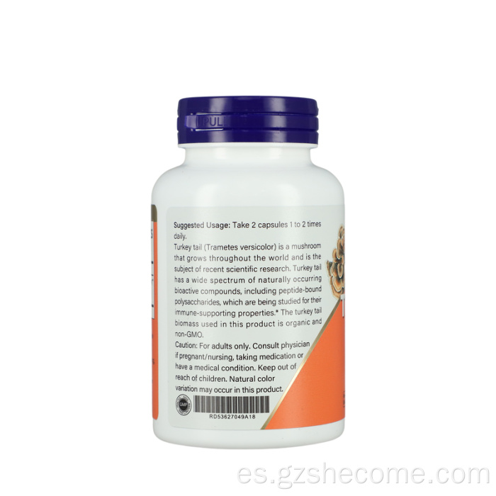 Cápsulas de cola de pavo 2400 mg Cápsulas de salud inmunológica